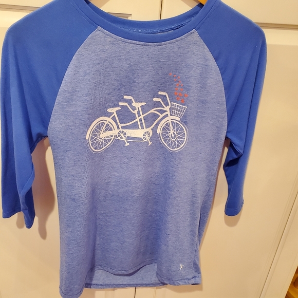 Womens Blue Jersey Top - Picture 7 of 7